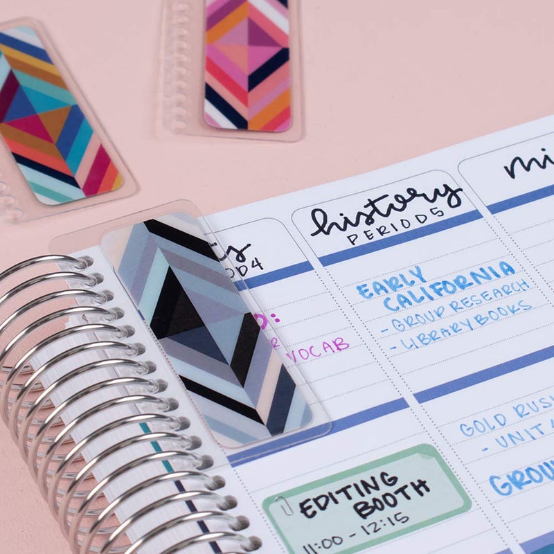 Erin Condren Designer Accessories - Snap-in Bookmarks - Oh So Retro, 3 Pack Compatible with Erin Condren Spiral Notebooks, Planners, Agendas and Much More - Image 5